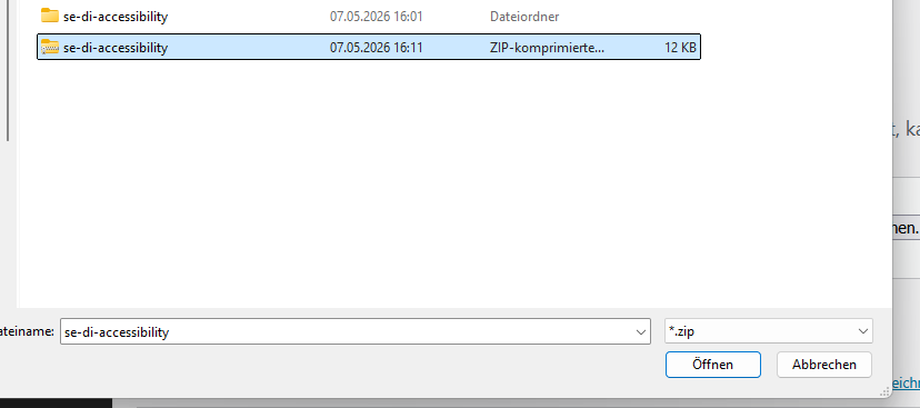 ZIP auswählen